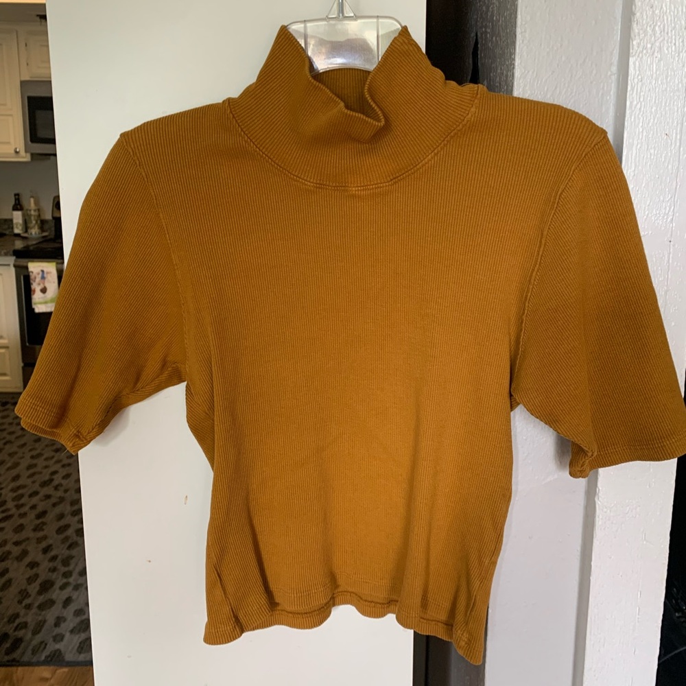 Big Bud Press Tan/Golden Brown 1/2 Sleeve Turtleneck, Medium